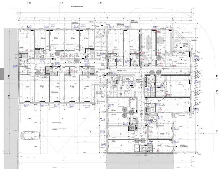 Studentenwohnheim CAD-Plan Roermonder Straße, Aachen © SNK architekten · ingenieure